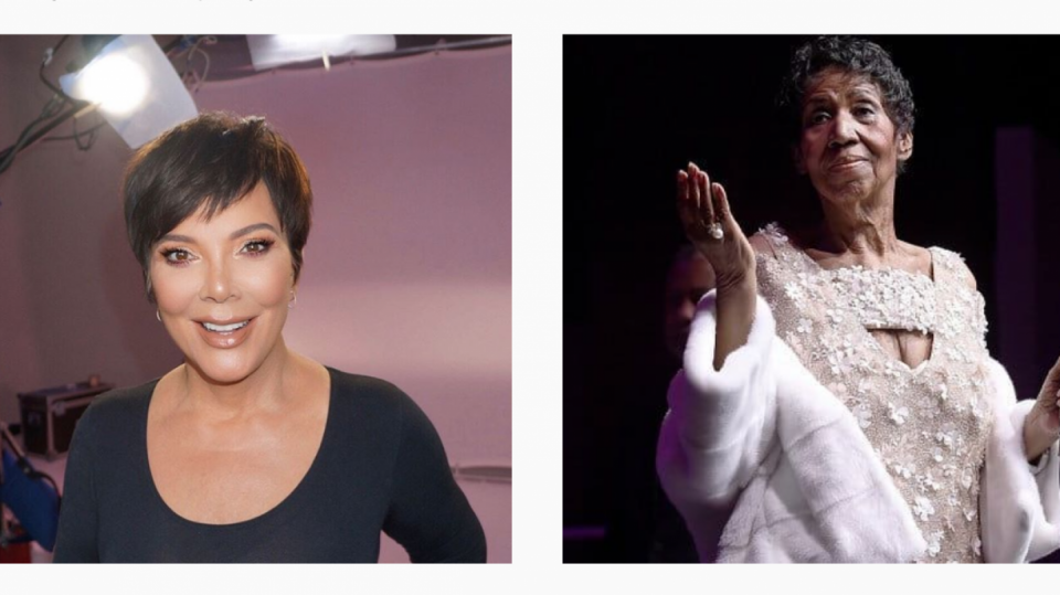 Kris Jenner Kardashian a Aretha Franklin